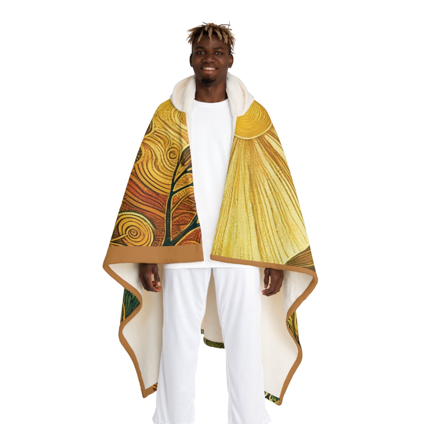 NOFLATMILES Sunburst Flow Sherpa Fleece Blanket