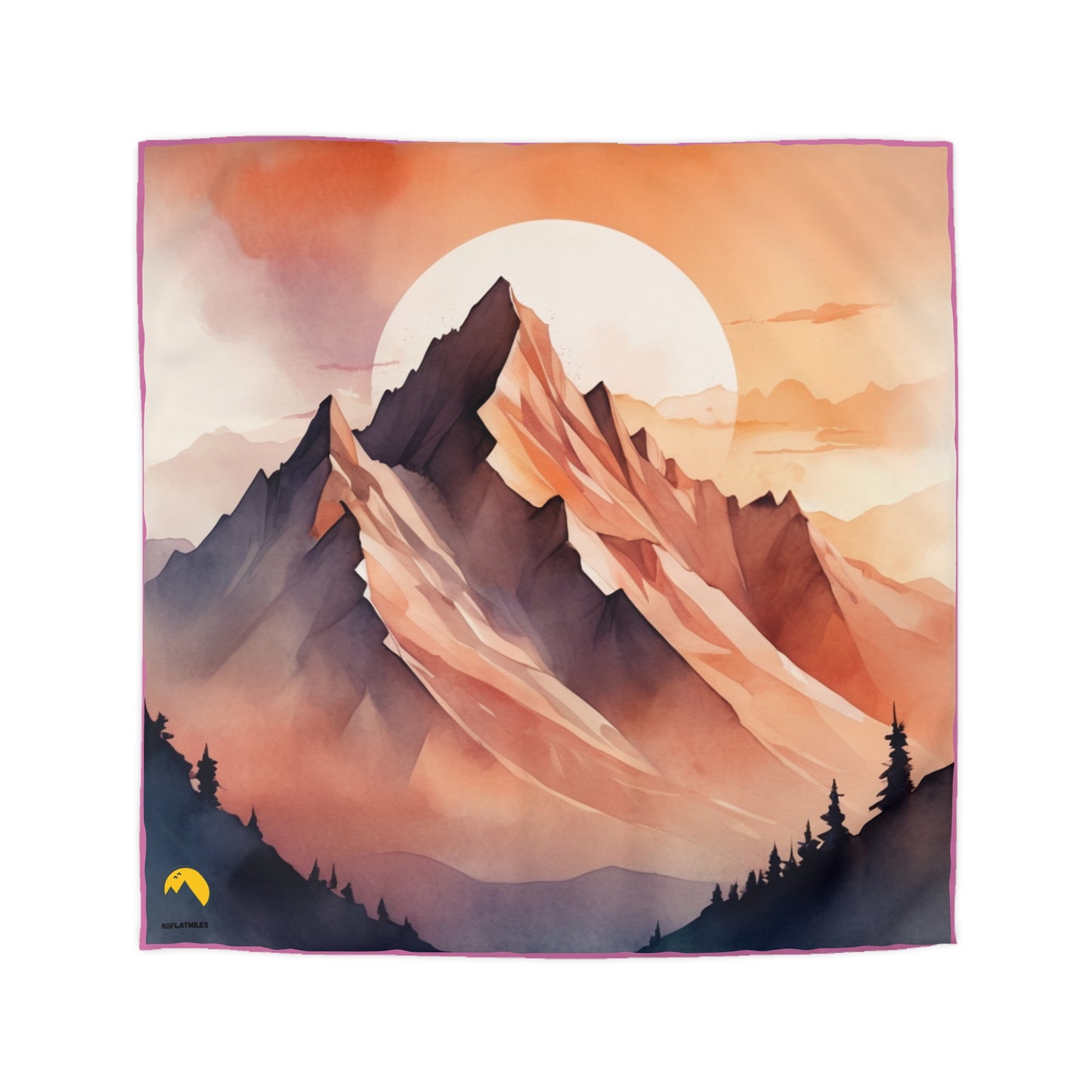 NOFLATMILES Alpenglow Mirage Duvet Cover (Dream in Vert)