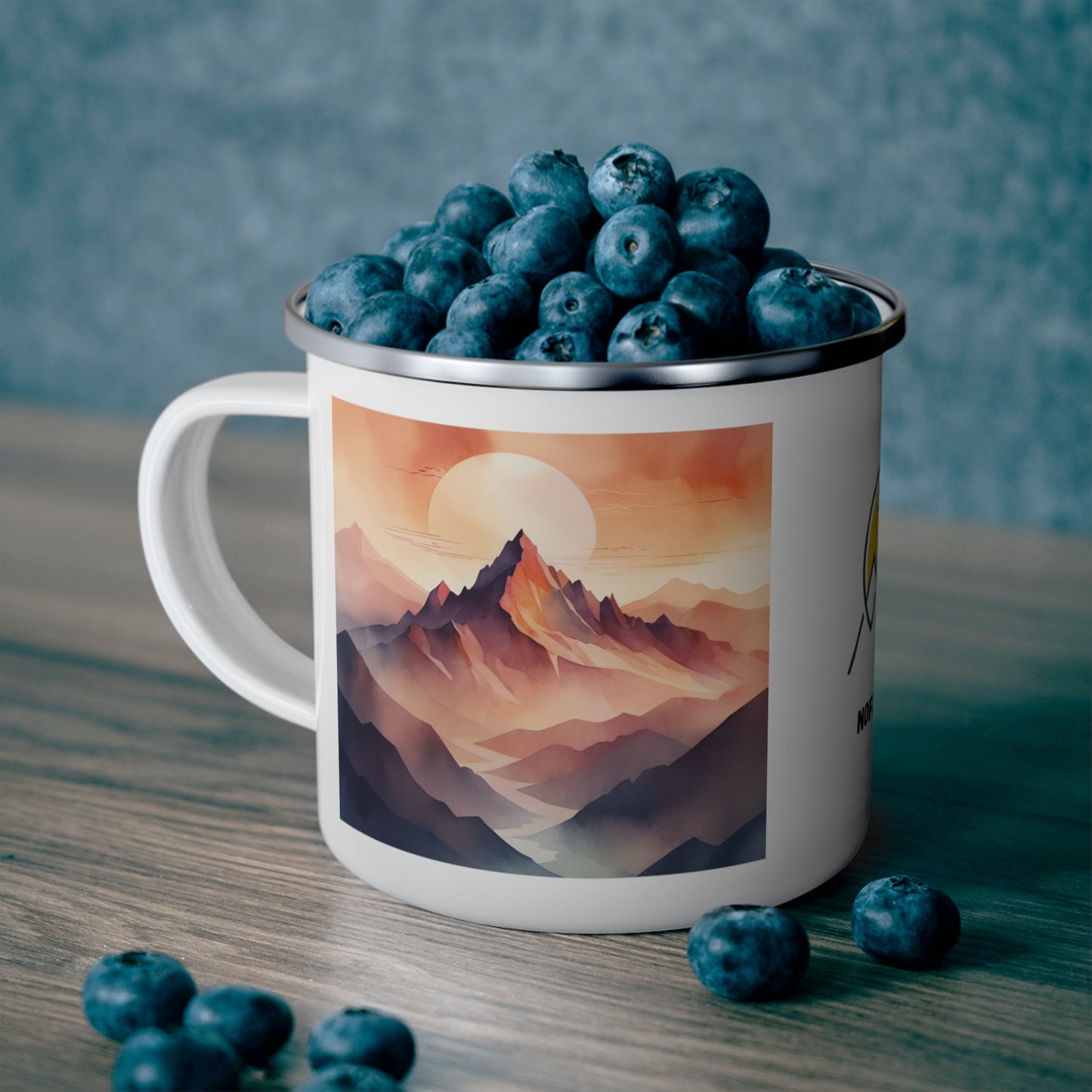 NOFLATMILES Alpenglow Mirage Enamel Camp Mug 12oz (Sunset Ritual)