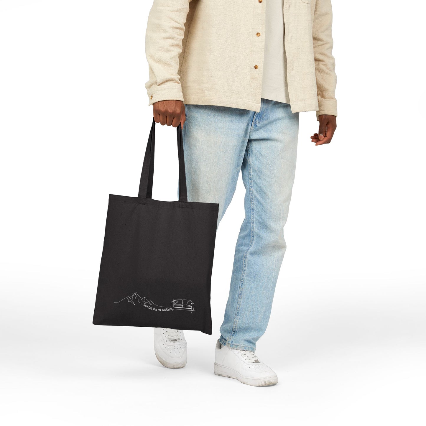 These Legs Paid for This Couch Canvas Tote | Funny Trail Lifestyle Tote | NOFLATMILES