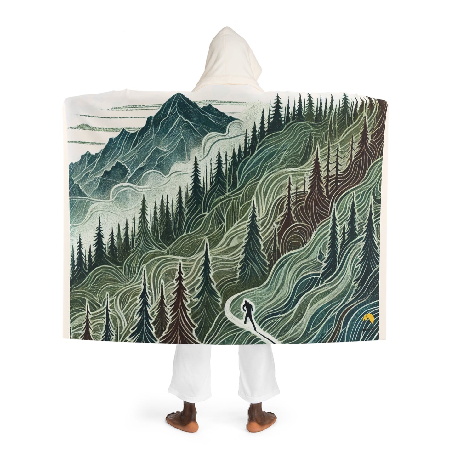 NOFLATMILES “Evergreen Flow” Sherpa Fleece Blanket