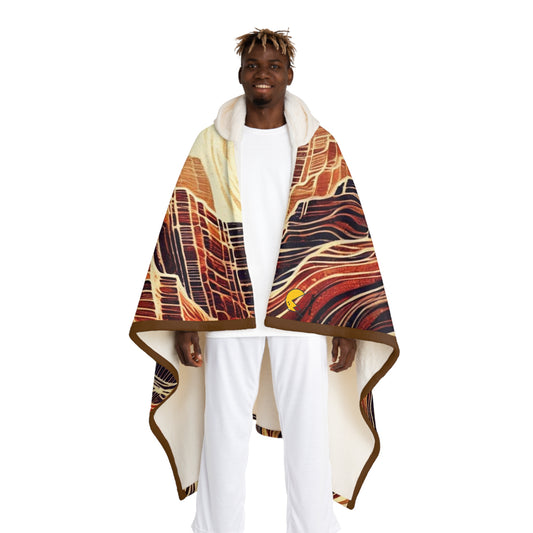 Cozy Hooded Sherpa Fleece Blanket - Ideal for Chill Nights, Camping, Family Gatherings, and Holiday Gift