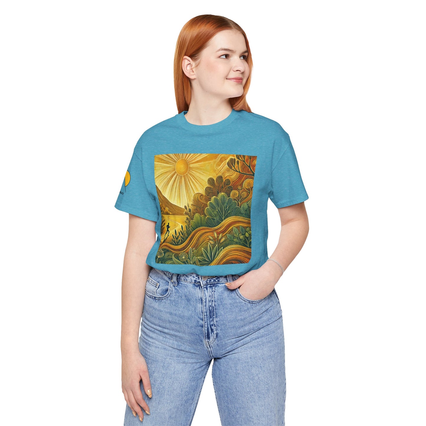 NOFLATMILES Sunburst Flow Tee – Bella+Canvas 3001