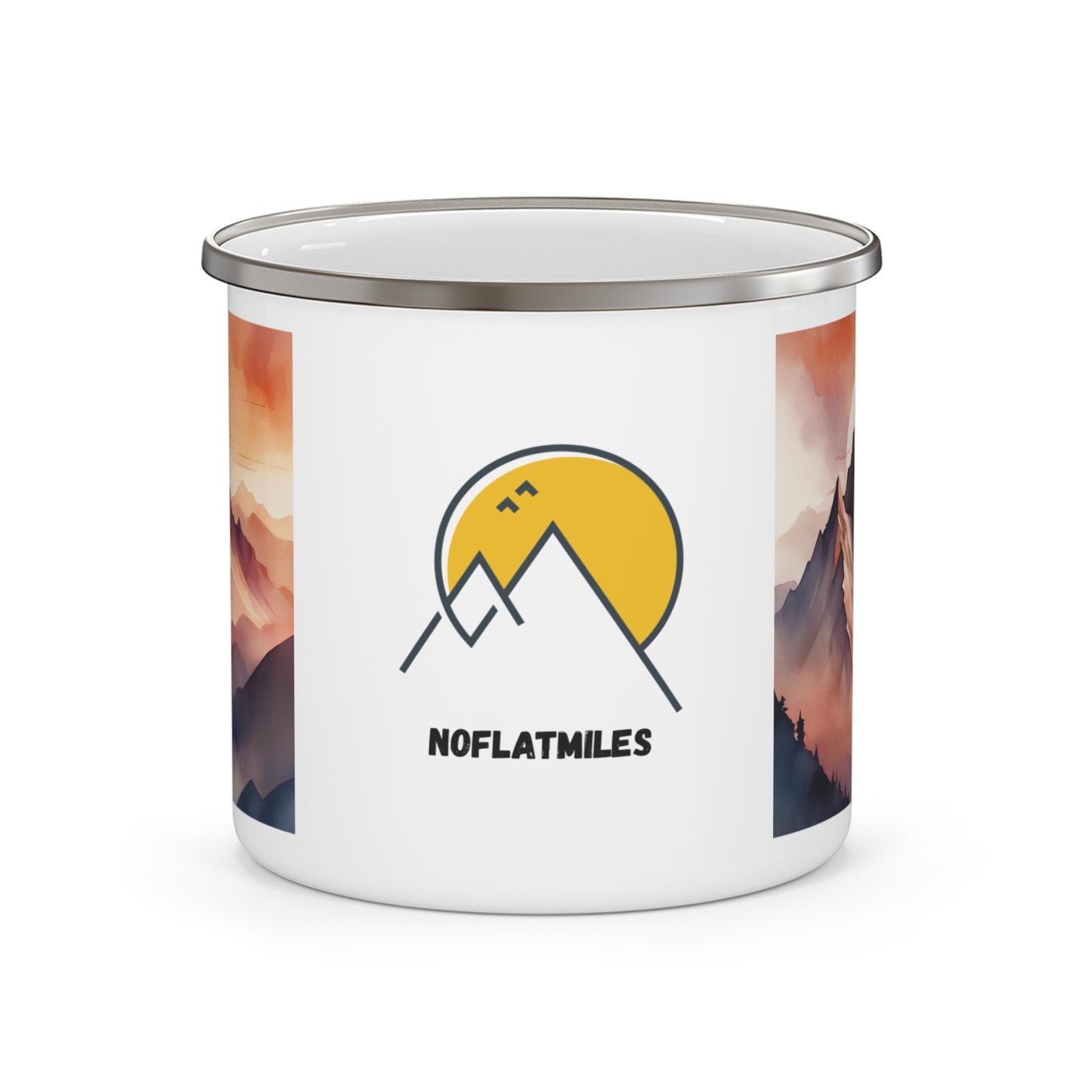 NOFLATMILES Alpenglow Mirage Enamel Camp Mug 12oz (Sunset Ritual)