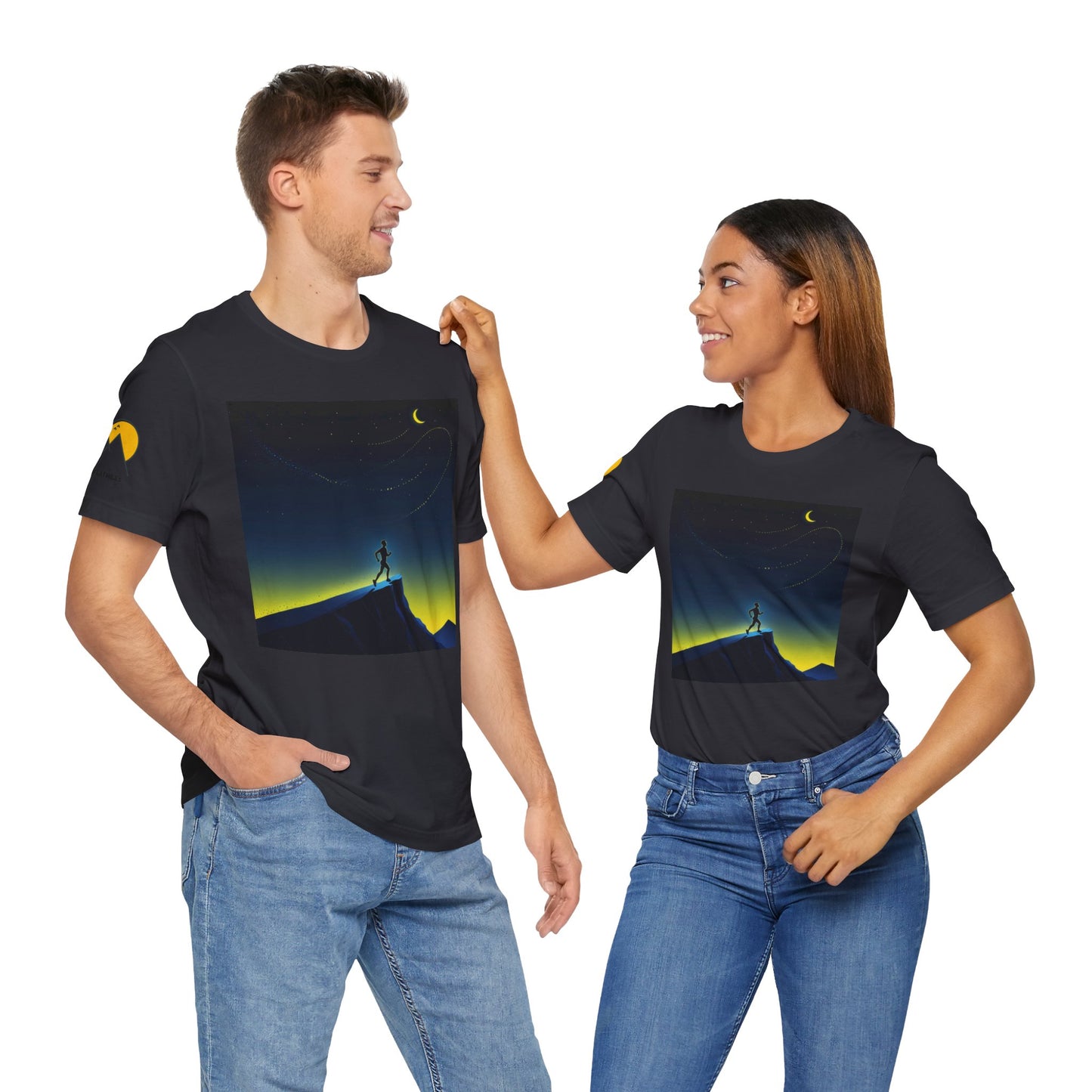 NOFLATMILES Night Shift Tee – Bella+Canvas 3001 (Moonrise Miles)