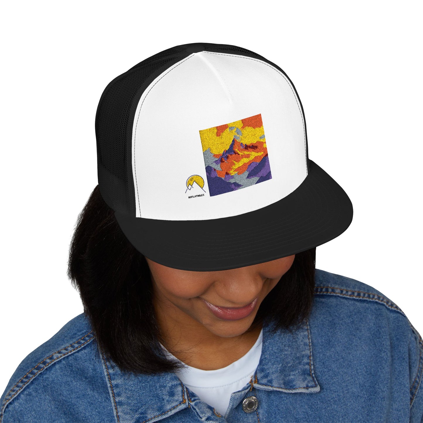 NOFLATMILES Alpenglow Mirage Trucker (Ridgeline Breeze)