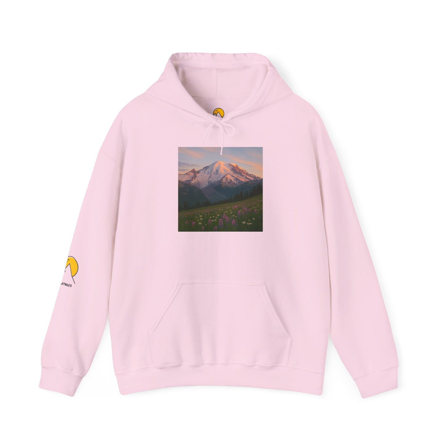NOFLATMILES Rainier Bloom Hoodie – Gildan 18500 (Trailhead Cozy)