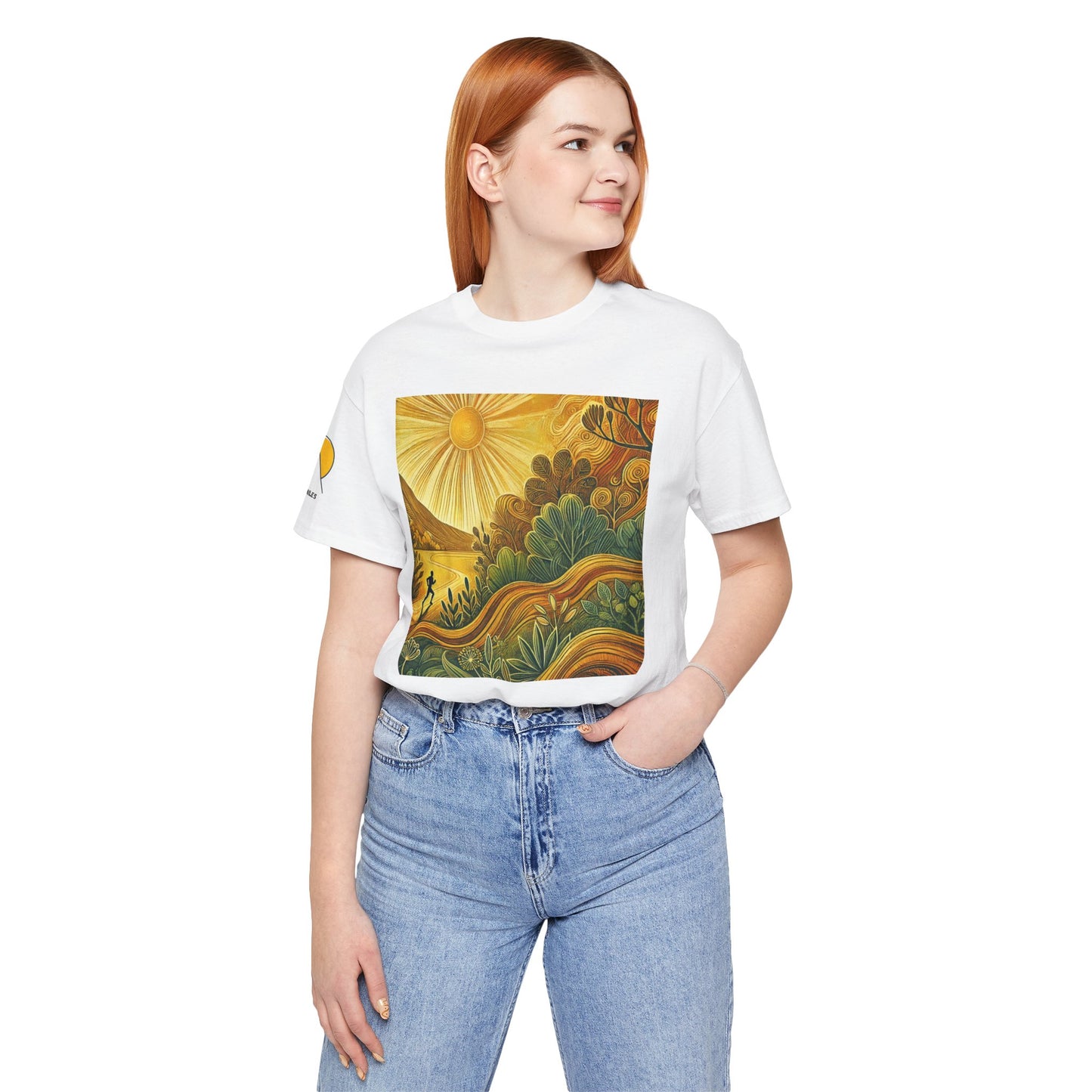 NOFLATMILES Sunburst Flow Tee – Bella+Canvas 3001