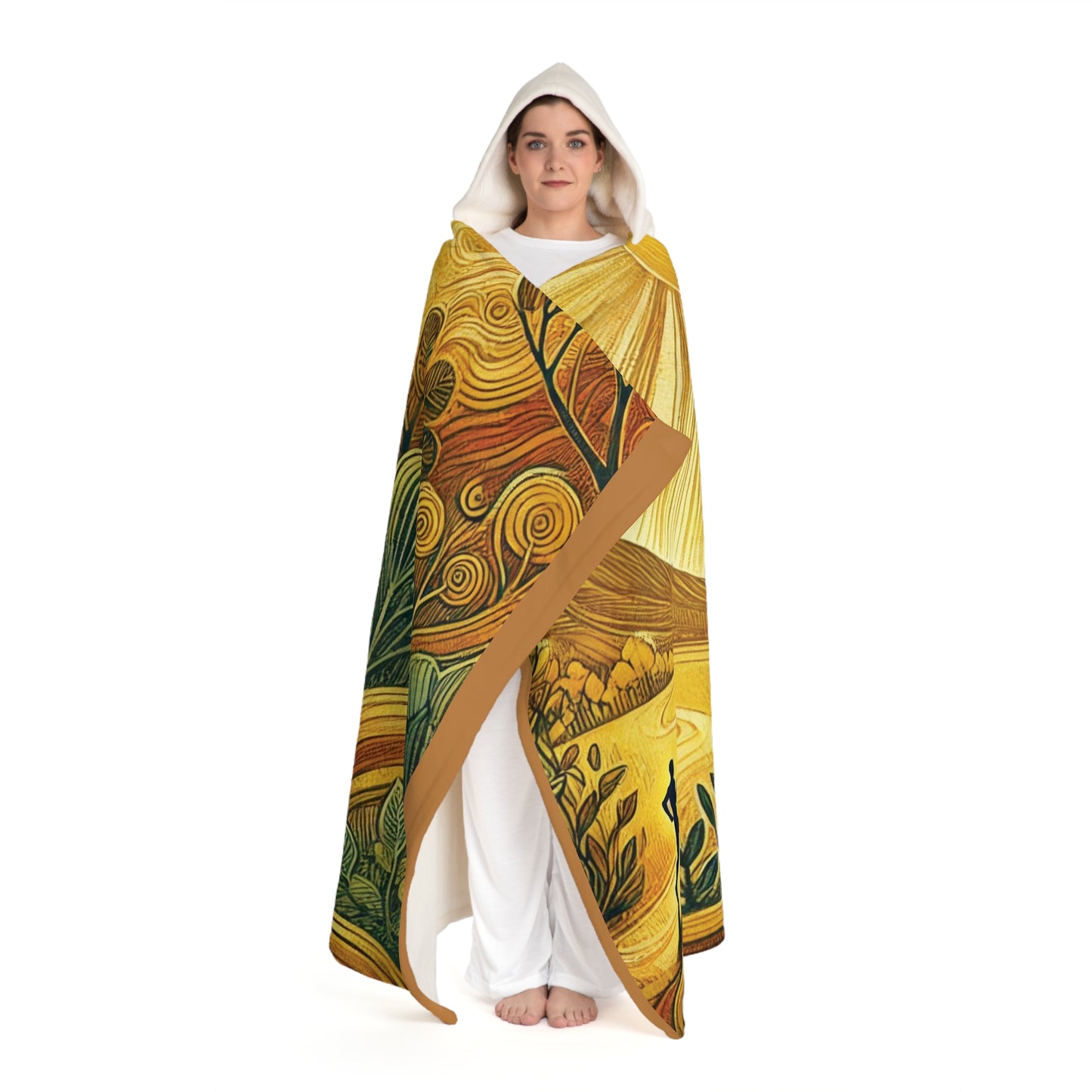 NOFLATMILES Sunburst Flow Sherpa Fleece Blanket