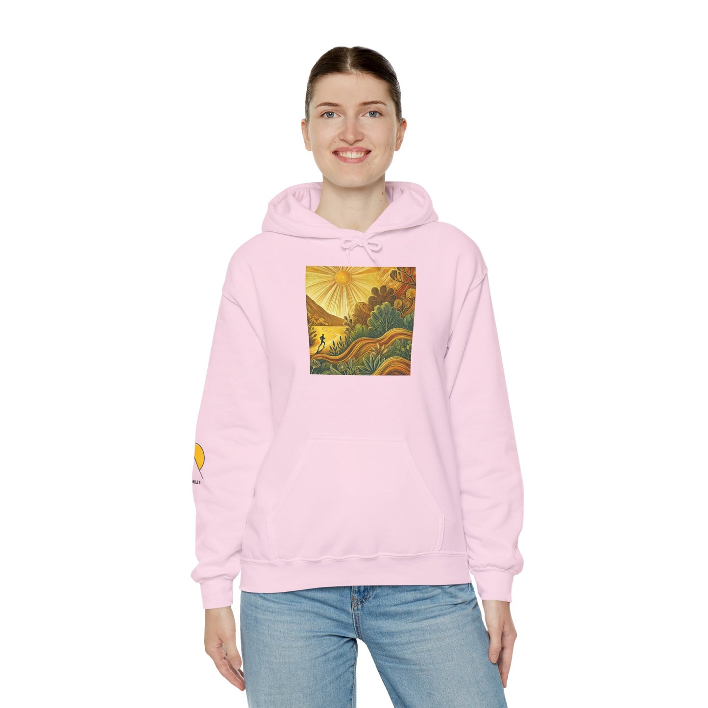 NOFLATMILES Sunburst Flow Hoodie – Gildan 18500