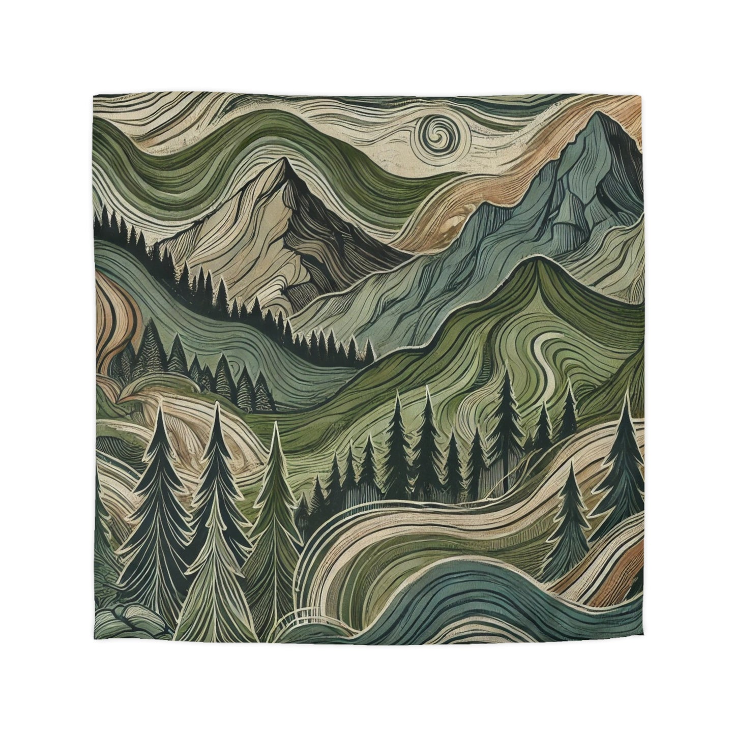 NOFLATMILES Whirlwind Peaks Duvet Cover (Dream In Contours)