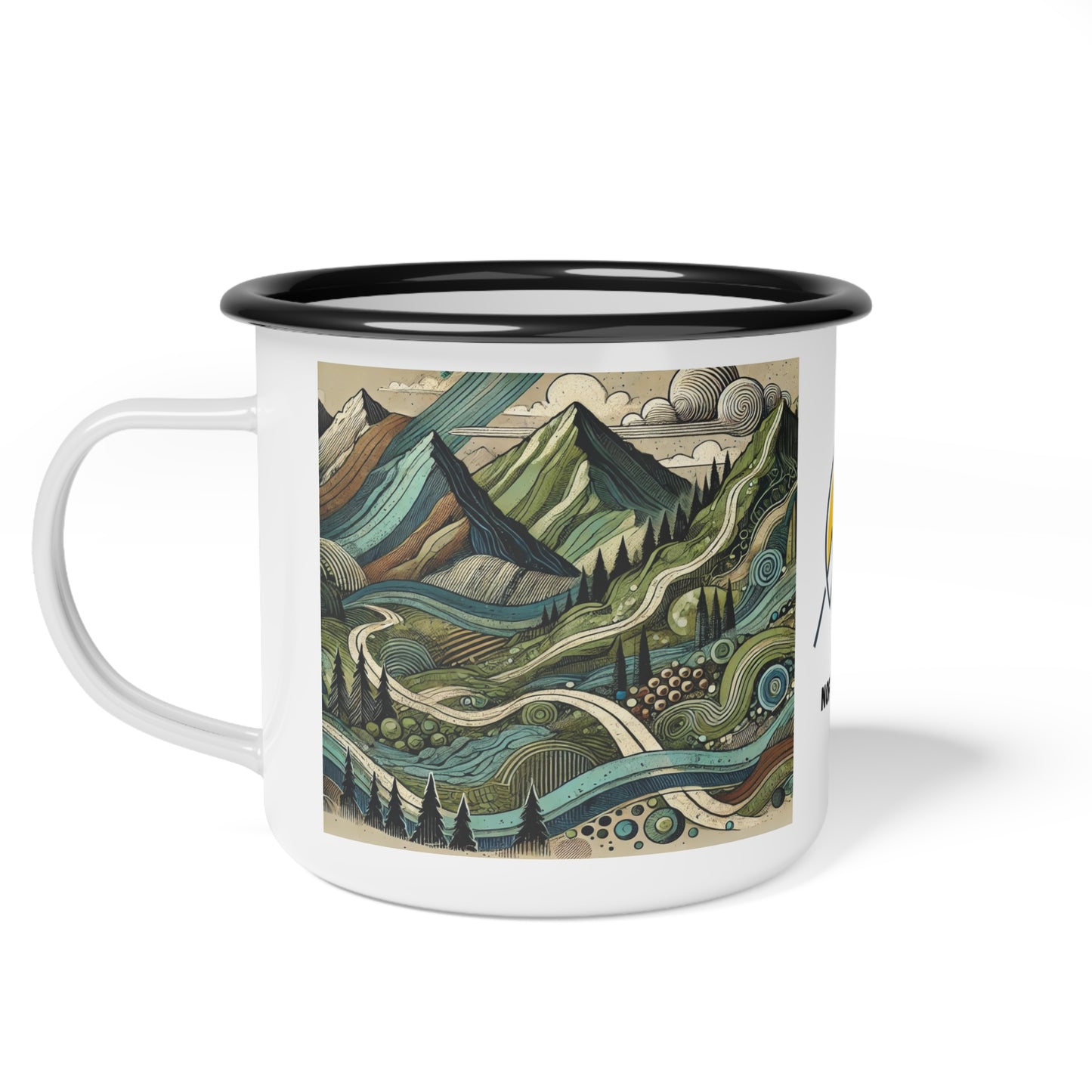 NOFLATMILES Whirlwind Peaks Enamel Camp Mug 12oz (Storm Ritual)