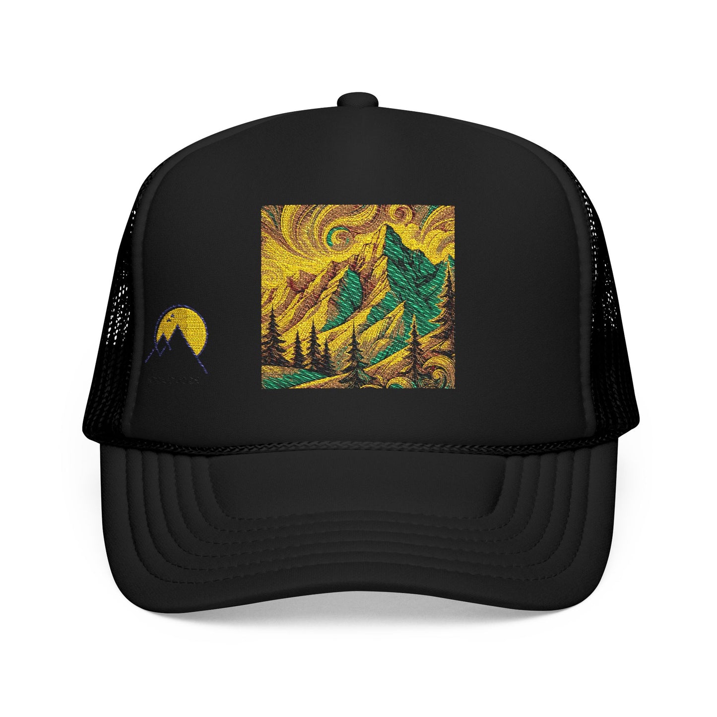 NOFLATMILES Whirlwind Peaks Trucker – Yupoong 6606 (Ridgeline Breeze)