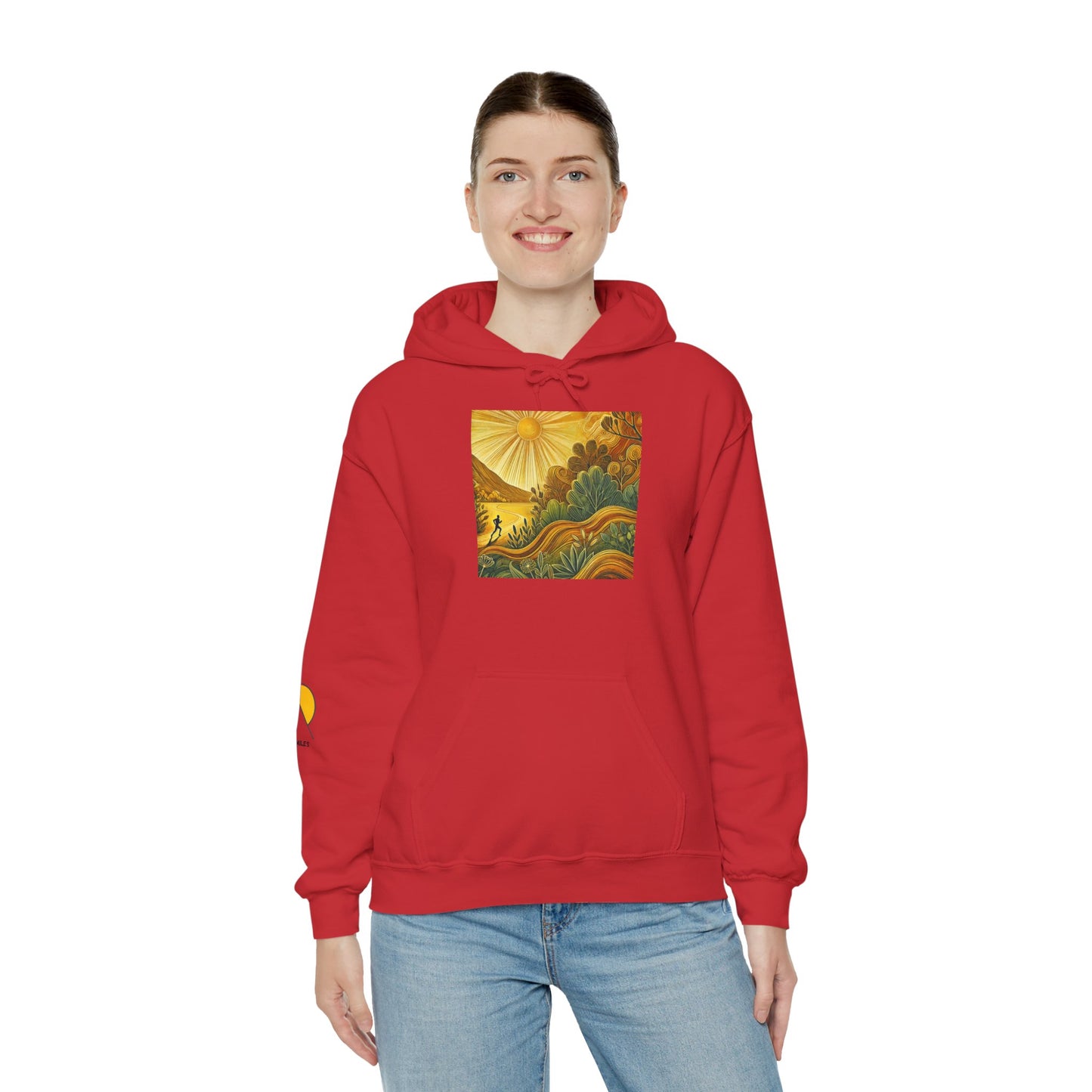 NOFLATMILES Sunburst Flow Hoodie – Gildan 18500