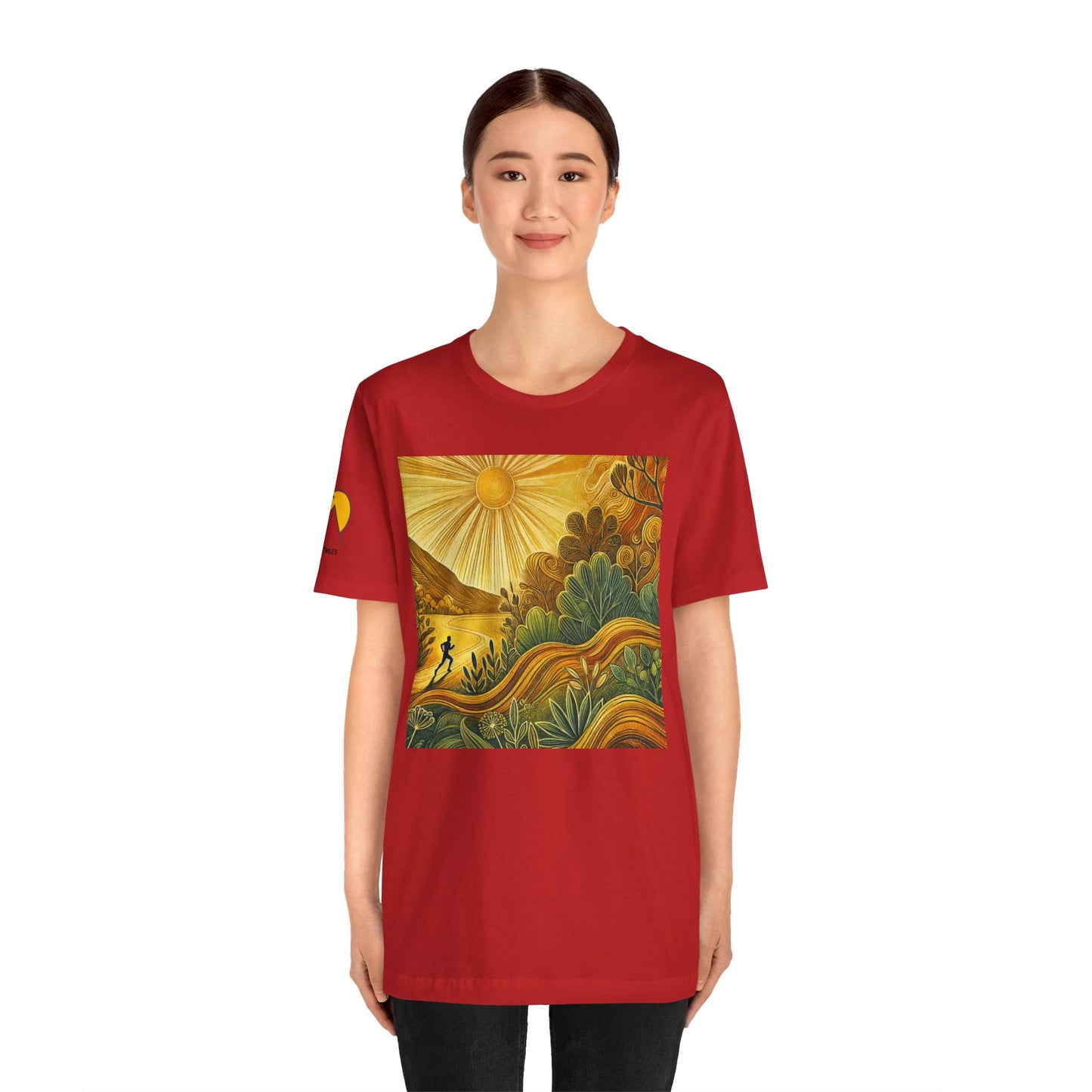 NOFLATMILES Sunburst Flow Tee – Bella+Canvas 3001