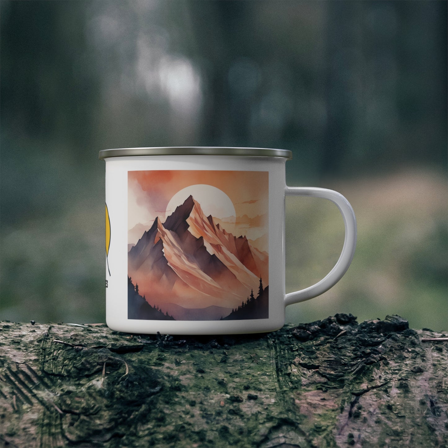 NOFLATMILES Alpenglow Mirage Enamel Camp Mug 12oz (Sunset Ritual)
