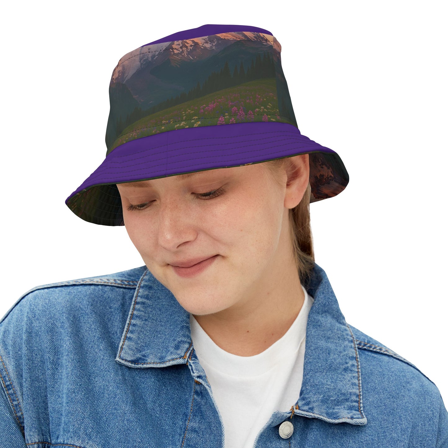 NOFLATMILES Rainier Bloom Bucket Hat (AOP) – 360° Meadow