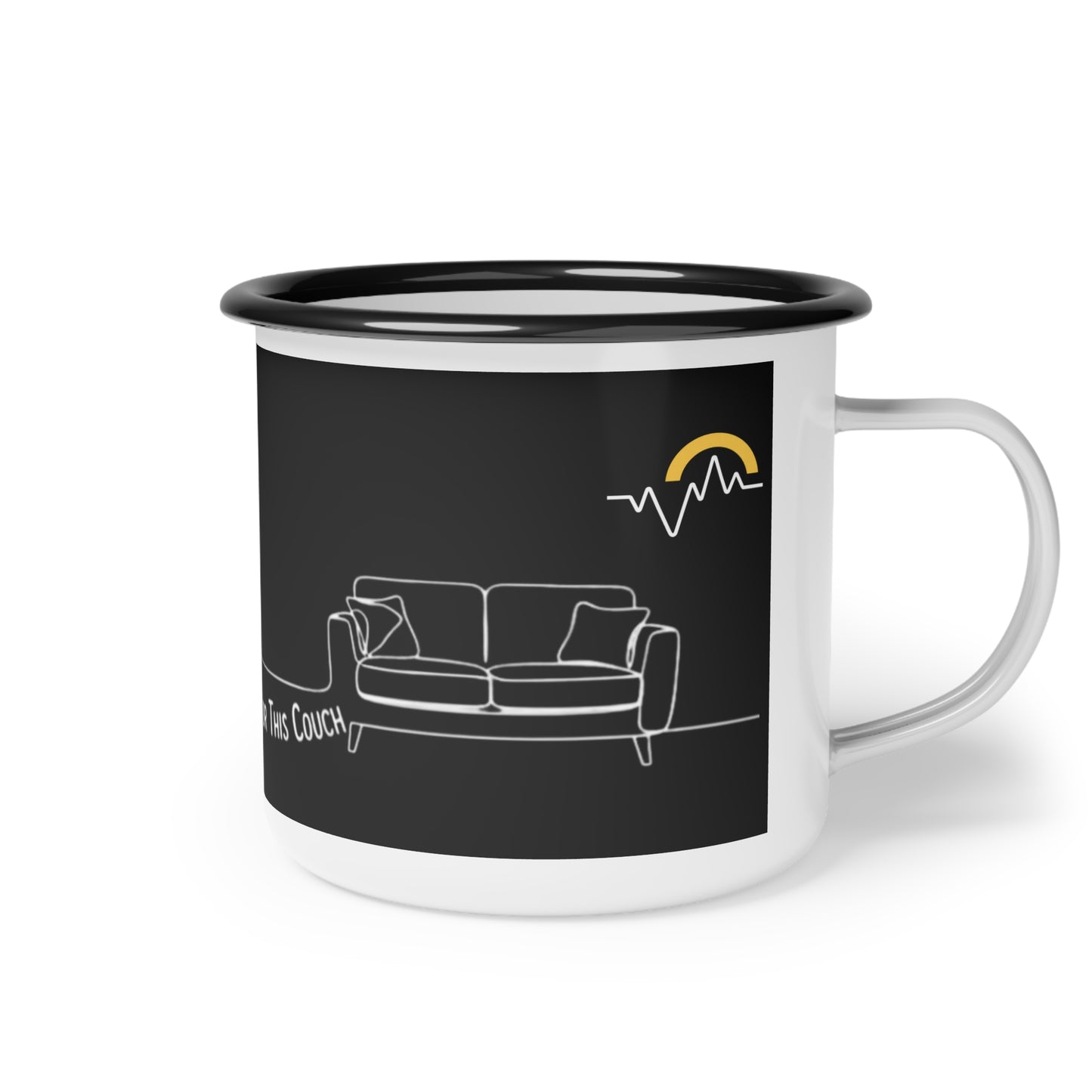 These Legs Paid for This Couch Enamel Mug | Funny Trail Camp Mug | NOFLATMILES