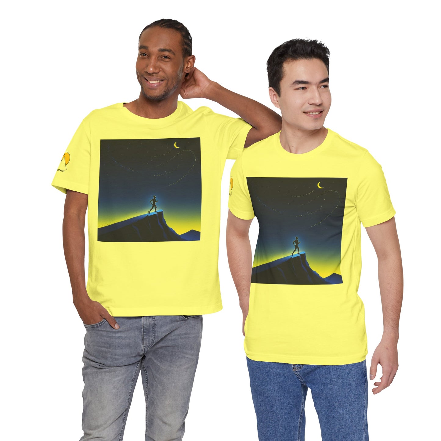 NOFLATMILES Night Shift Tee – Bella+Canvas 3001 (Moonrise Miles)