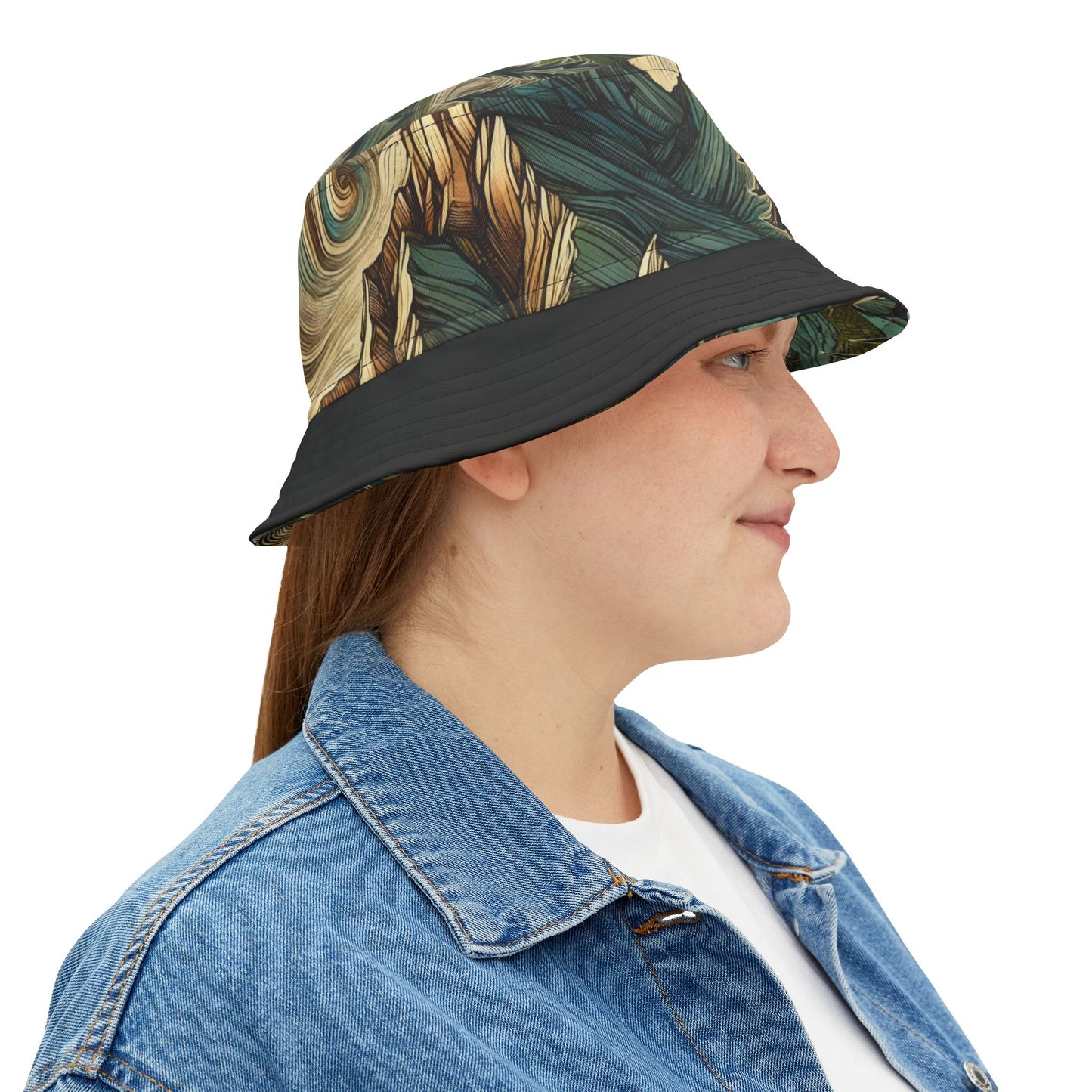 NOFLATMILES Whirlwind Peaks Bucket Hat (AOP) – 360° Contours