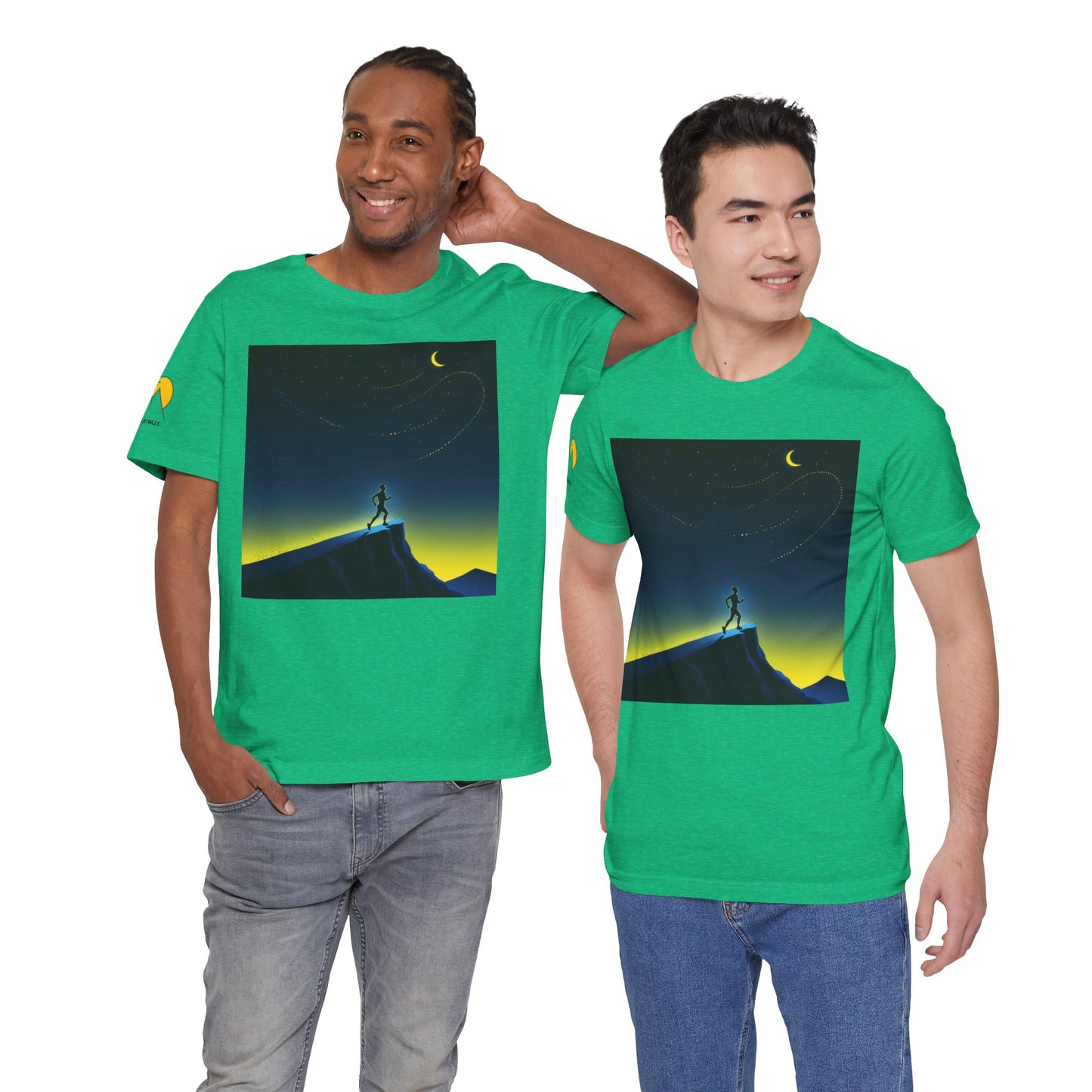 NOFLATMILES Night Shift Tee – Bella+Canvas 3001 (Moonrise Miles)