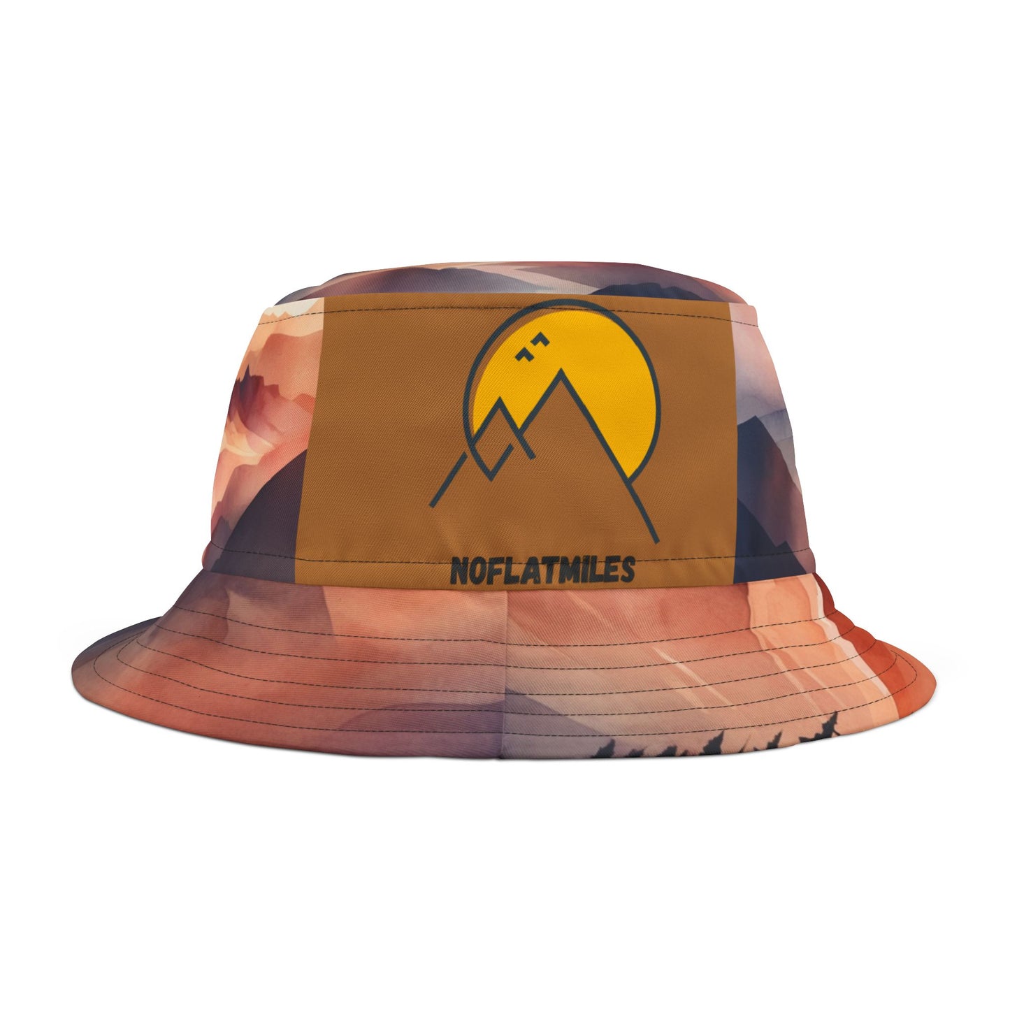 NOFLATMILES Alpenglow Mirage Bucket Hat (AOP) – 360° Sunset