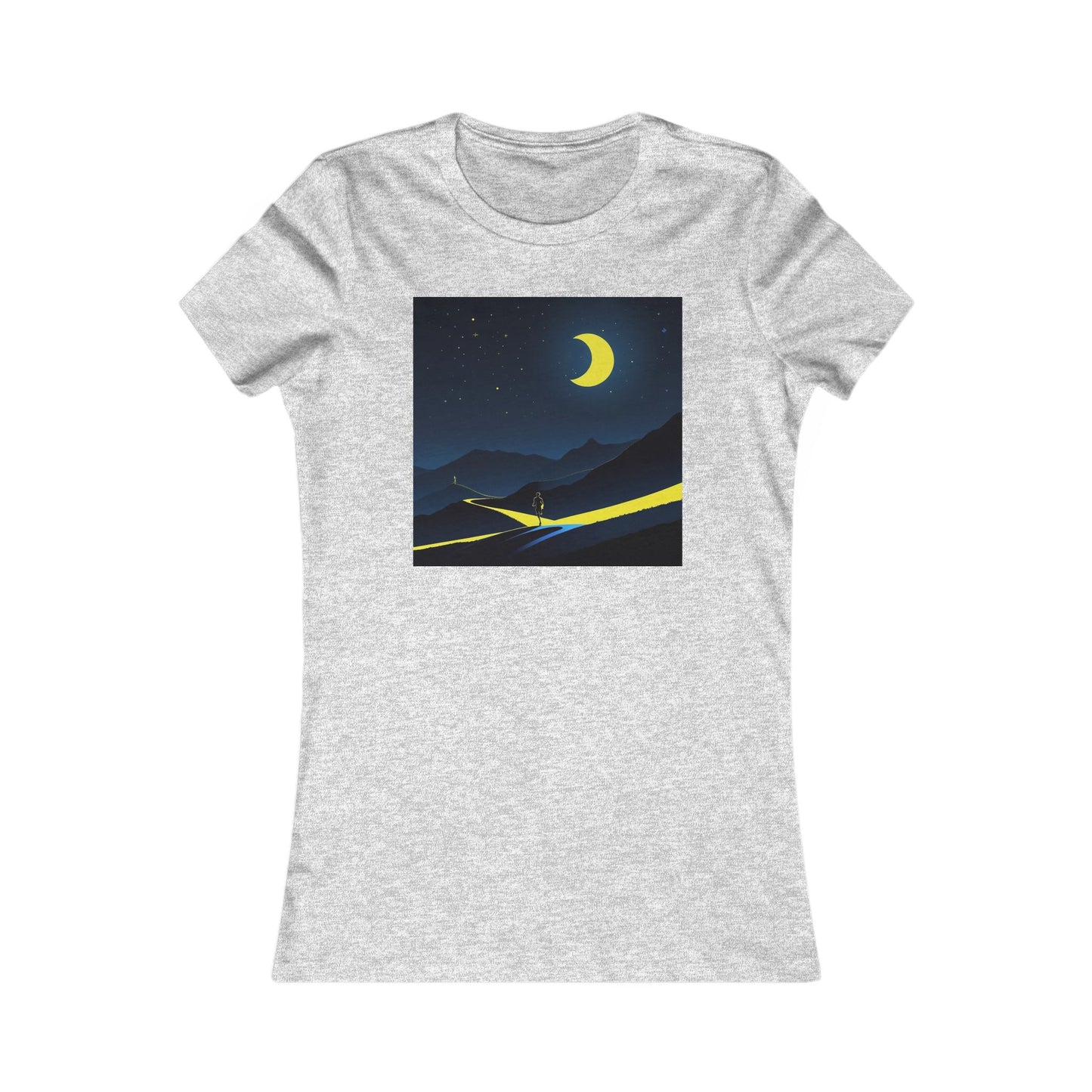 NOFLATMILES Night Shift Women’s Tee – Bella+Canvas 6004 (Crescent Route)