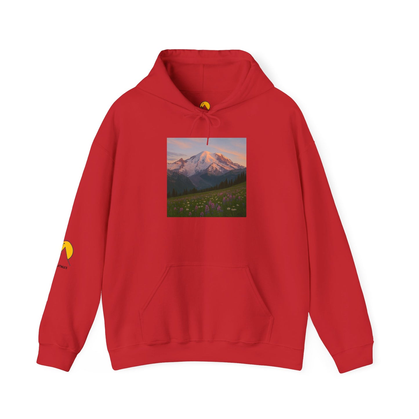NOFLATMILES Rainier Bloom Hoodie – Gildan 18500 (Trailhead Cozy)