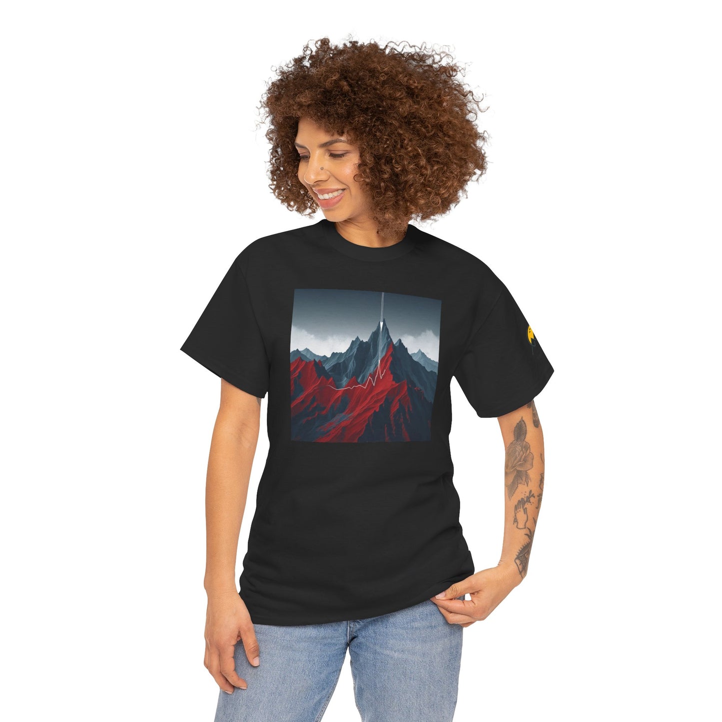 Mountain Adventure Unisex Heavy Cotton Tee - Nature Lover Gift, Outdoor T-Shirt, Casual Wear, Hiking Apparel, Gift for Explorers