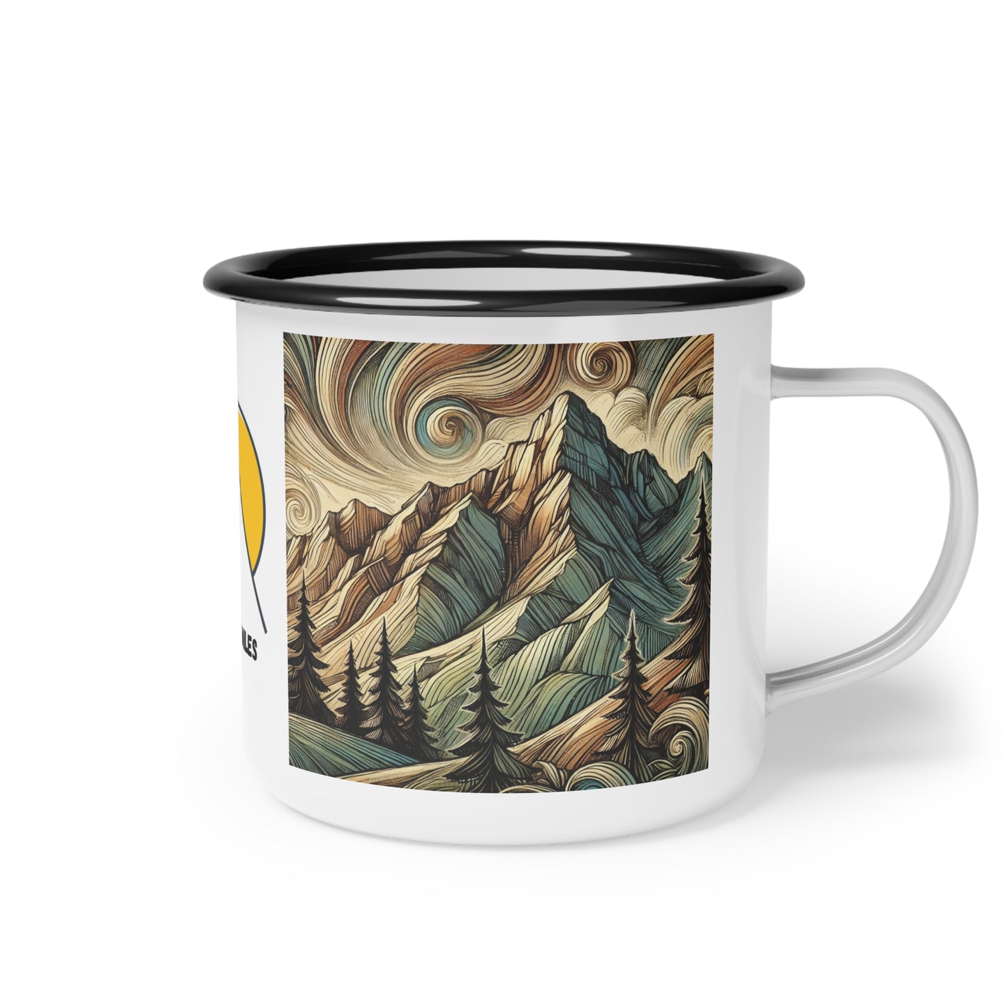 NOFLATMILES Whirlwind Peaks Enamel Camp Mug 12oz (Storm Ritual)