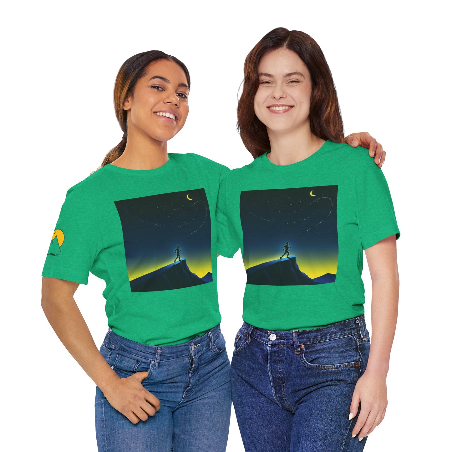 NOFLATMILES Night Shift Tee – Bella+Canvas 3001 (Moonrise Miles)