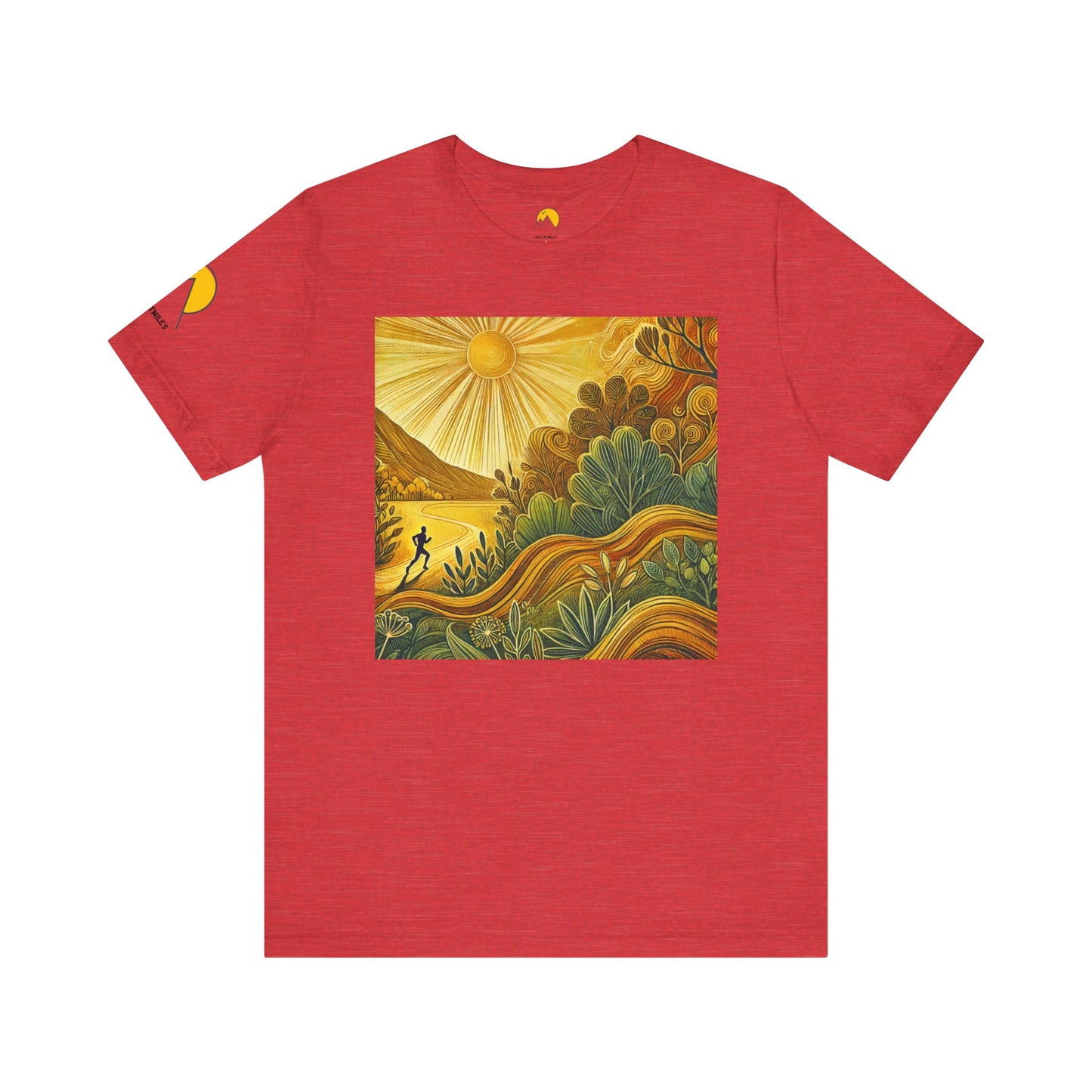 NOFLATMILES Sunburst Flow Tee – Bella+Canvas 3001