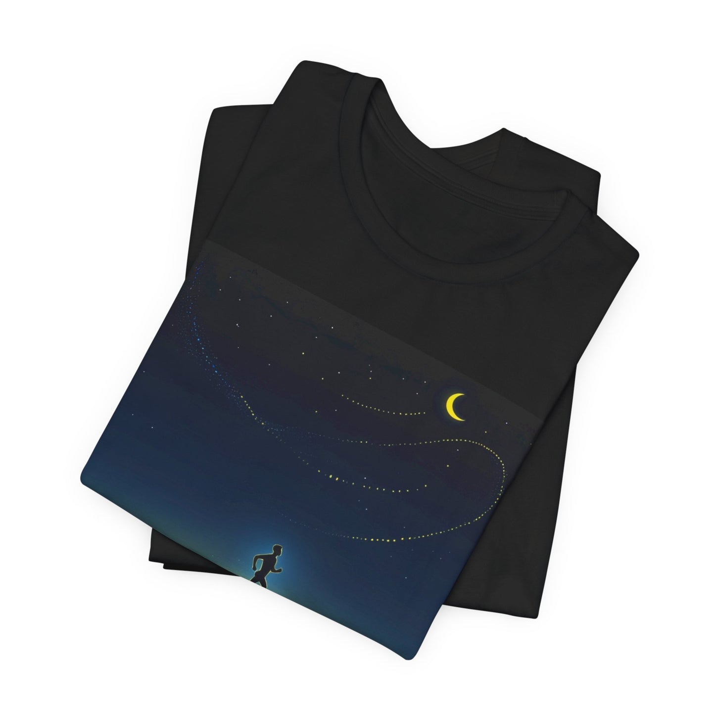 NOFLATMILES Night Shift Tee – Bella+Canvas 3001 (Moonrise Miles)