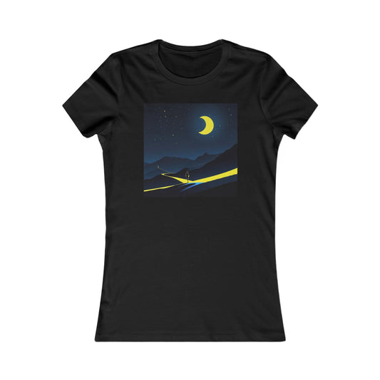 NOFLATMILES Night Shift Women’s Tee – Bella+Canvas 6004 (Crescent Route)