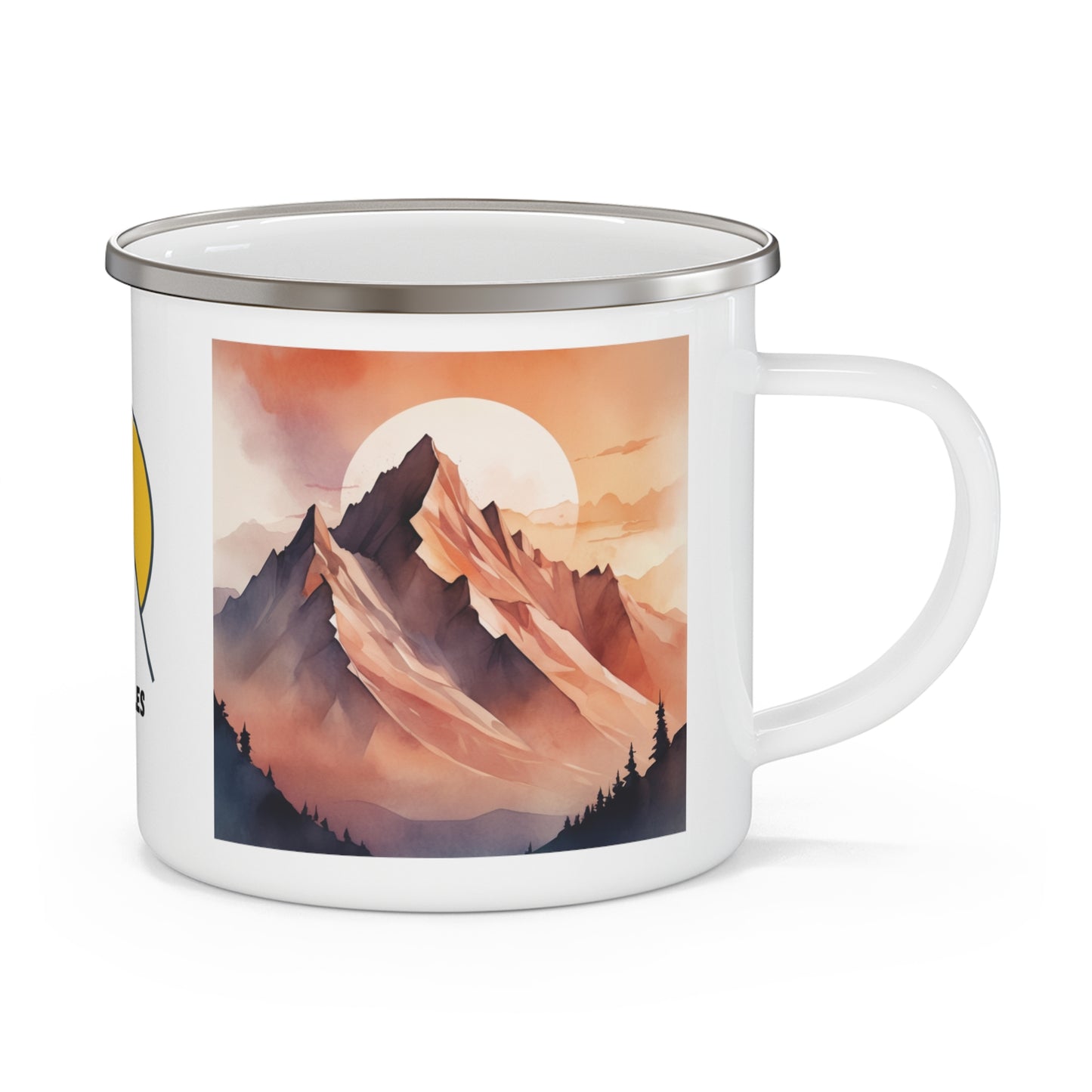 NOFLATMILES Alpenglow Mirage Enamel Camp Mug 12oz (Sunset Ritual)