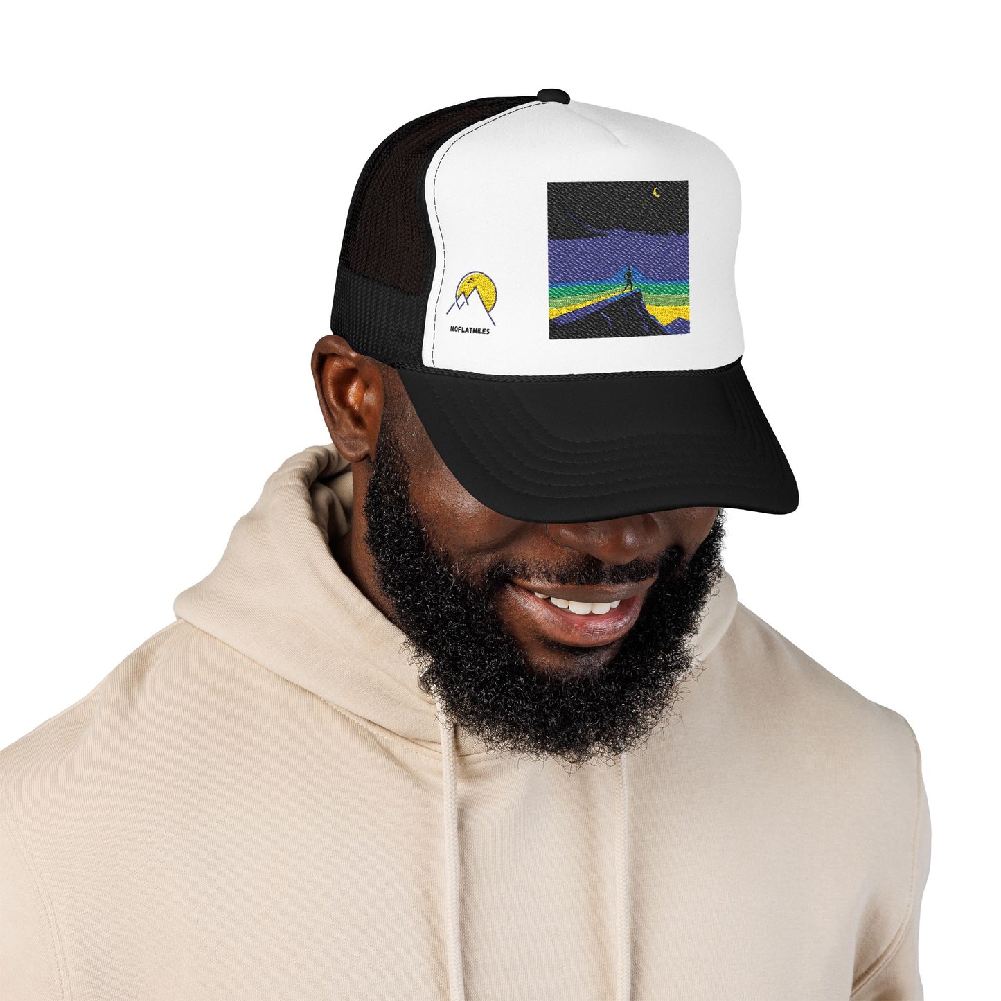 NOFLATMILES Night Shift Trucker – Yupoong 6606 (Ridgeline Breeze)