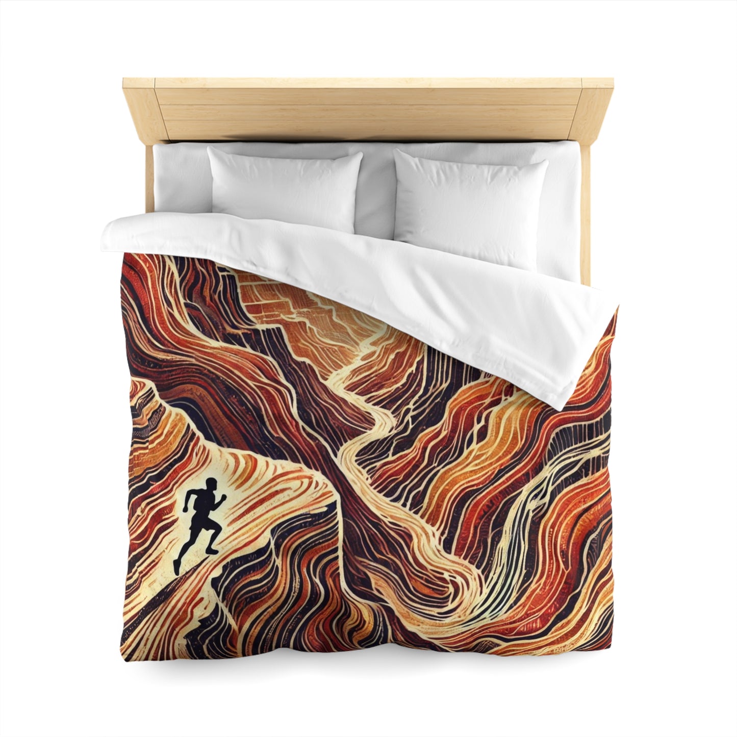 Rustic Canyon Runner Microfiber Duvet Cover | Nature-Inspired Bedding, Outdoor Bedroom Decor, Cozy Home Textile, Gift for Adventurers