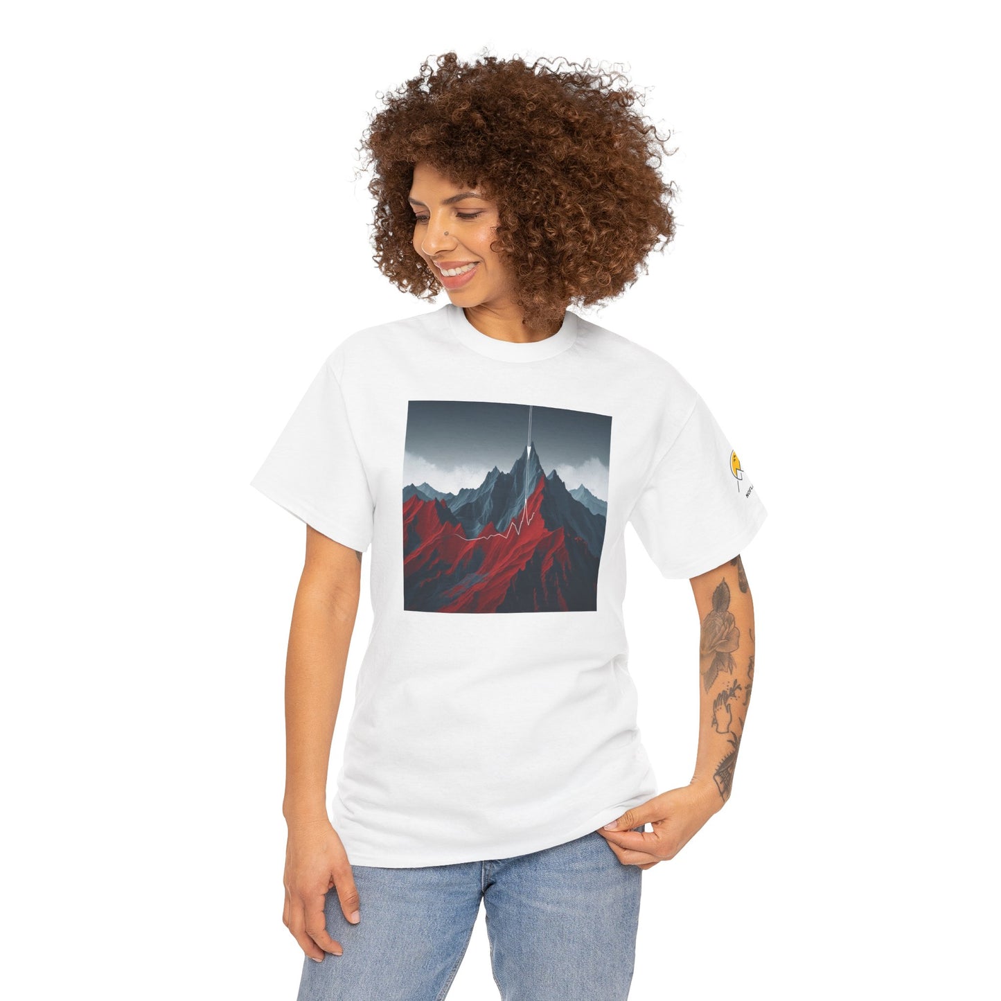 Mountain Adventure Unisex Heavy Cotton Tee - Nature Lover Gift, Outdoor T-Shirt, Casual Wear, Hiking Apparel, Gift for Explorers