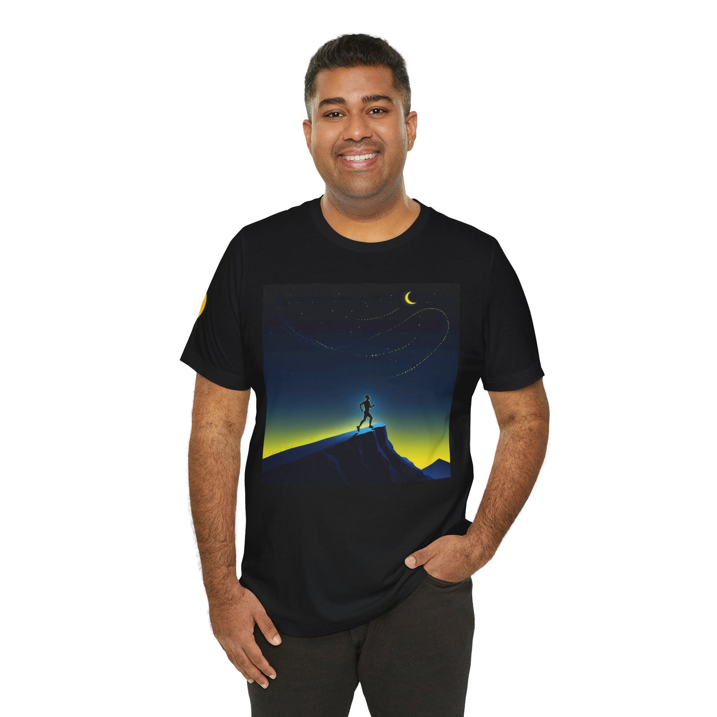 NOFLATMILES Night Shift Tee – Bella+Canvas 3001 (Moonrise Miles)