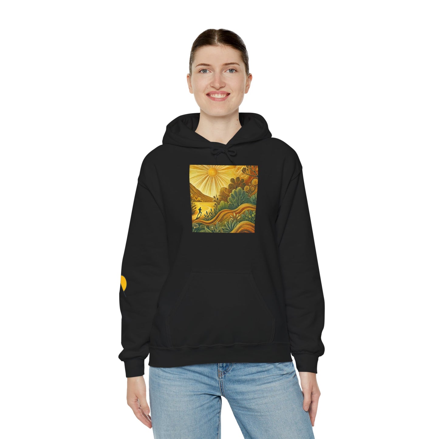 NOFLATMILES Sunburst Flow Hoodie – Gildan 18500