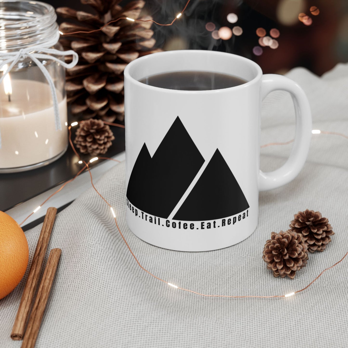 Mountain Adventure Ceramic Mug -  A perfect companion for hikers, nature lovers, and outdoor adventurers.