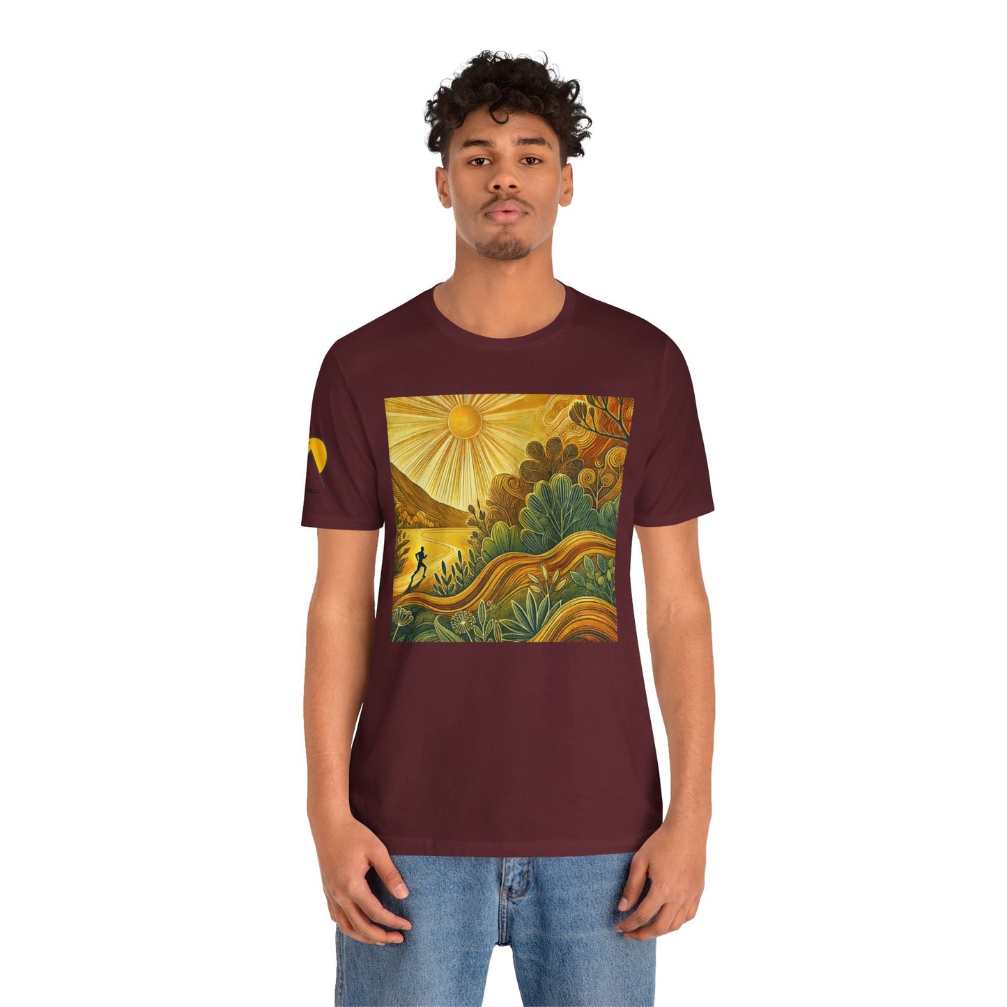 NOFLATMILES Sunburst Flow Tee – Bella+Canvas 3001