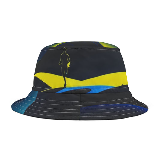 NOFLATMILES Night Shift Bucket Hat (AOP) – 360° Moonrise