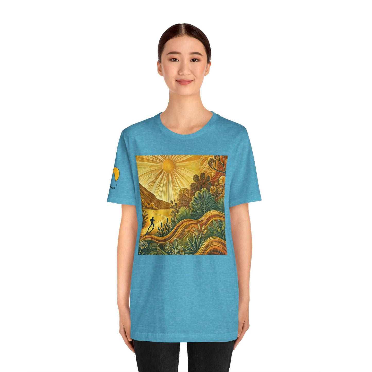 NOFLATMILES Sunburst Flow Tee – Bella+Canvas 3001