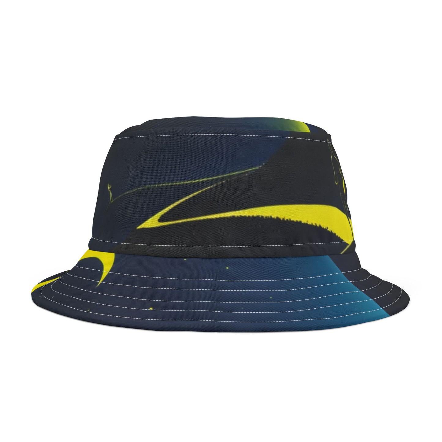 NOFLATMILES Night Shift Bucket Hat (AOP) – 360° Moonrise