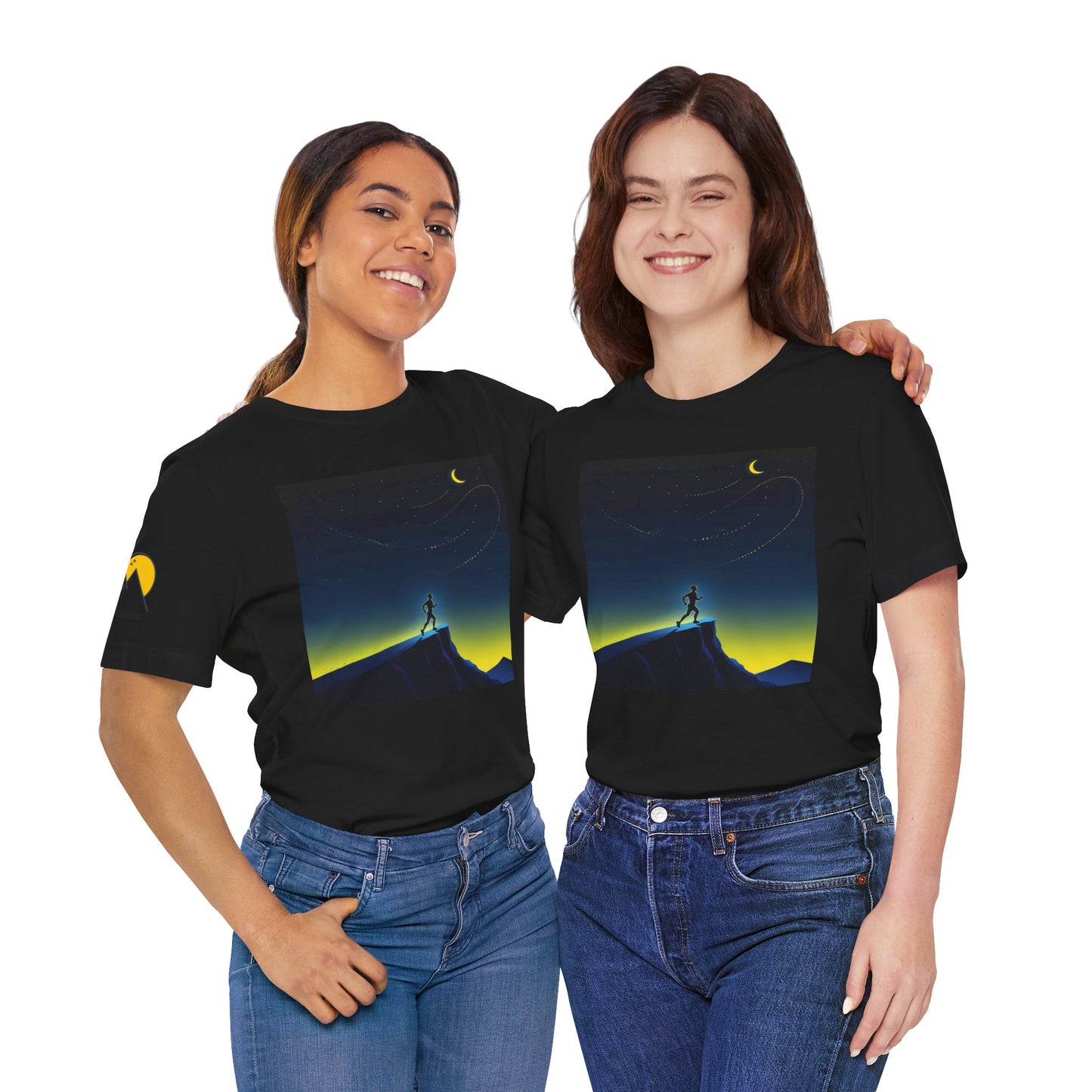 NOFLATMILES Night Shift Tee – Bella+Canvas 3001 (Moonrise Miles)