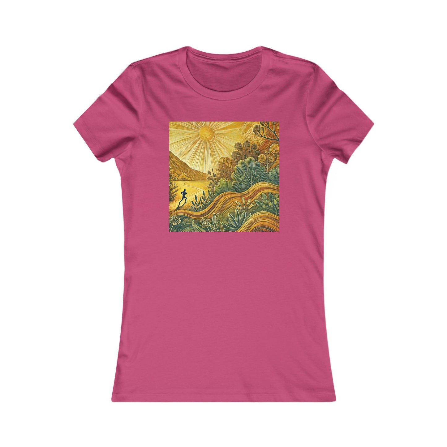 NOFLATMILES Sunburst Flow Women’s Tee – Bella+Canvas 6004