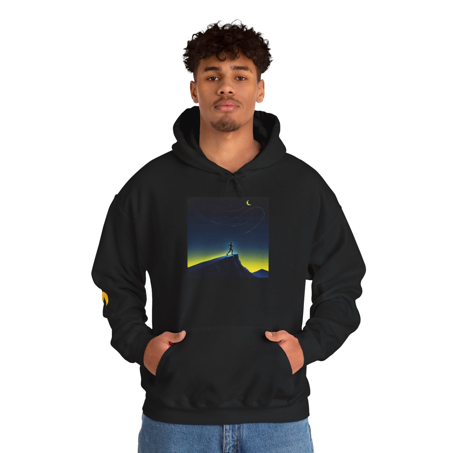 NOFLATMILES Night Shift Hoodie – Gildan 18500 (Starlight Cozy)
