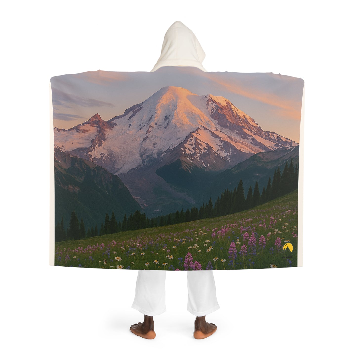 NOFLATMILES Rainier Bloom Sherpa Fleece Blanket (Basecamp Cozy)