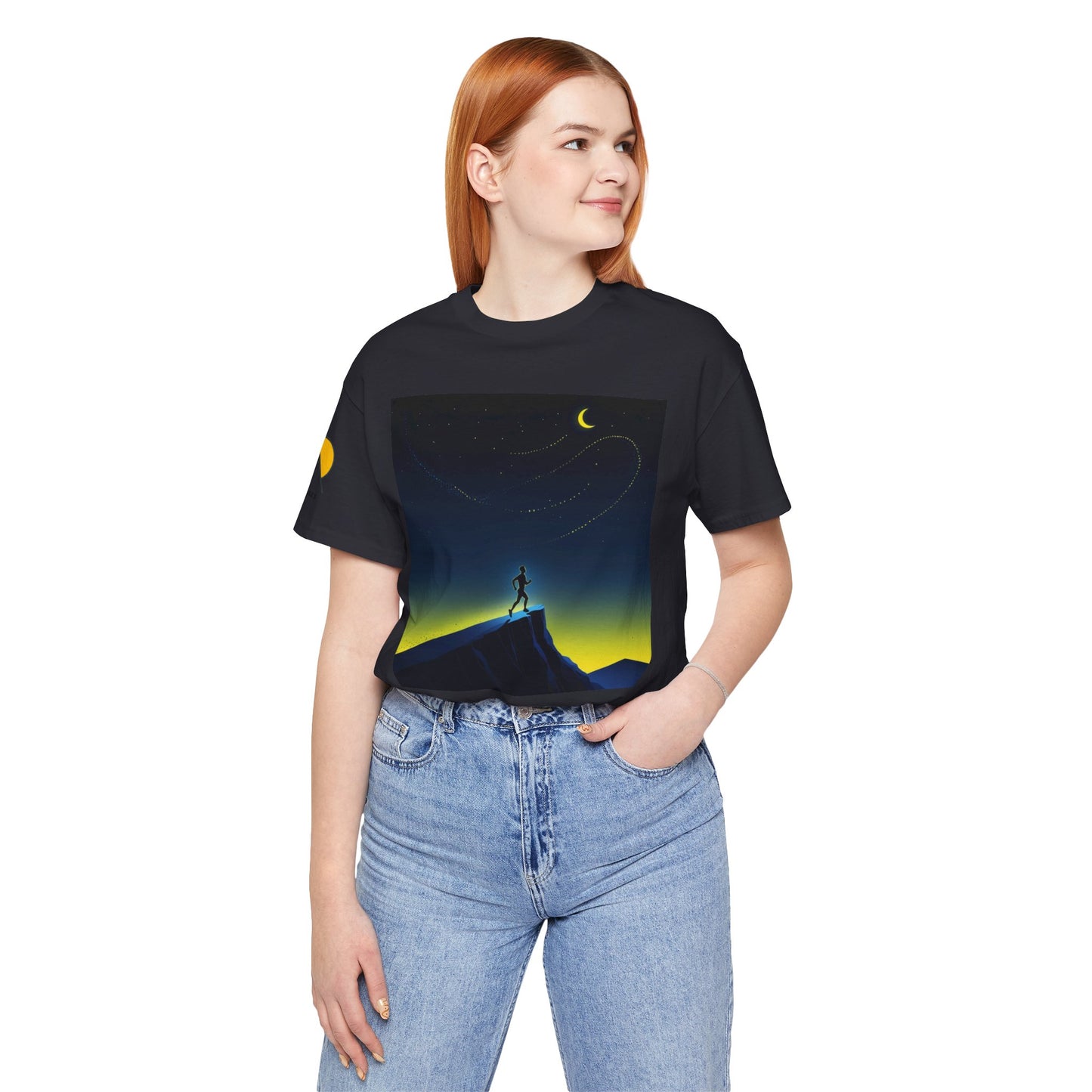NOFLATMILES Night Shift Tee – Bella+Canvas 3001 (Moonrise Miles)